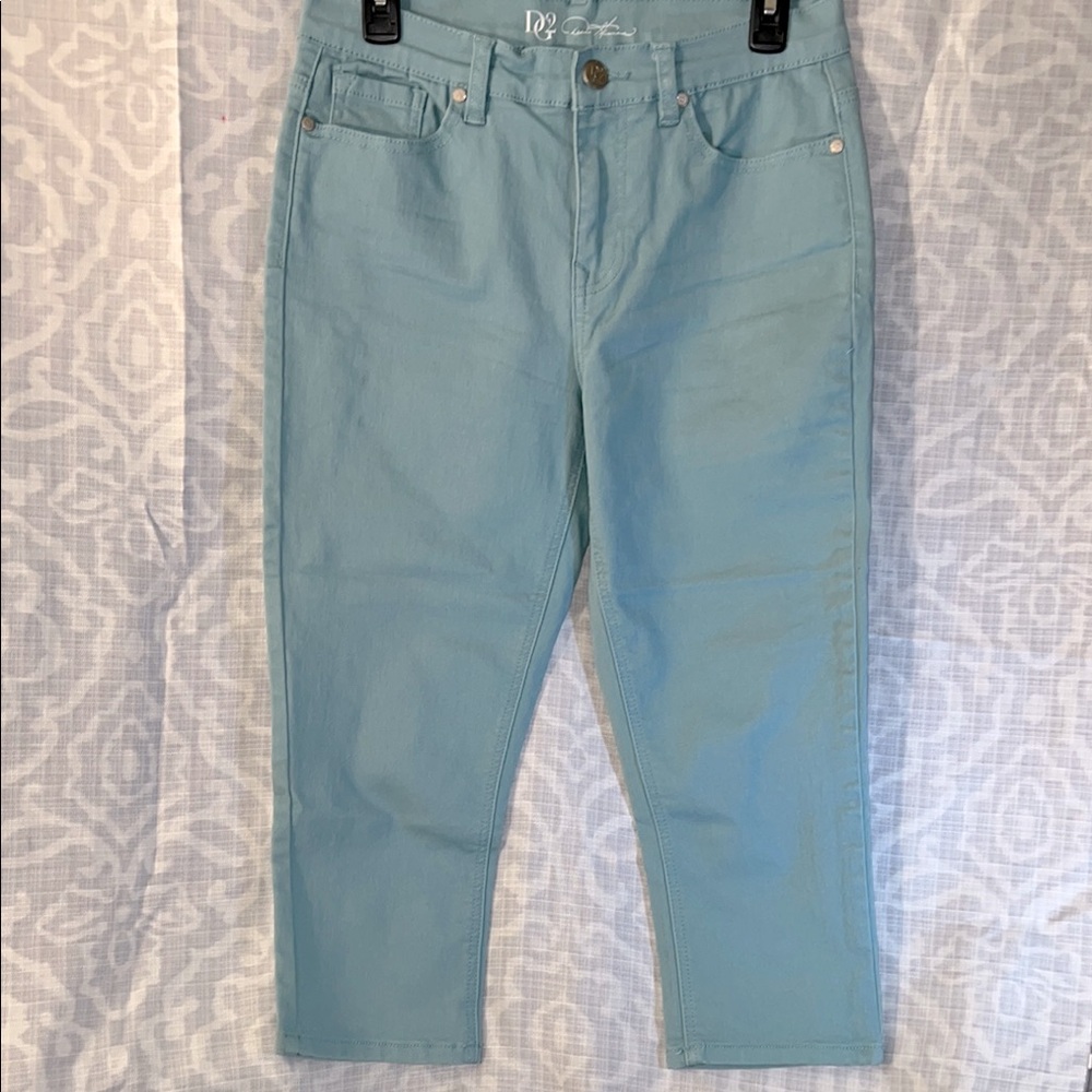 DG2 Light Teal Crop Jeans